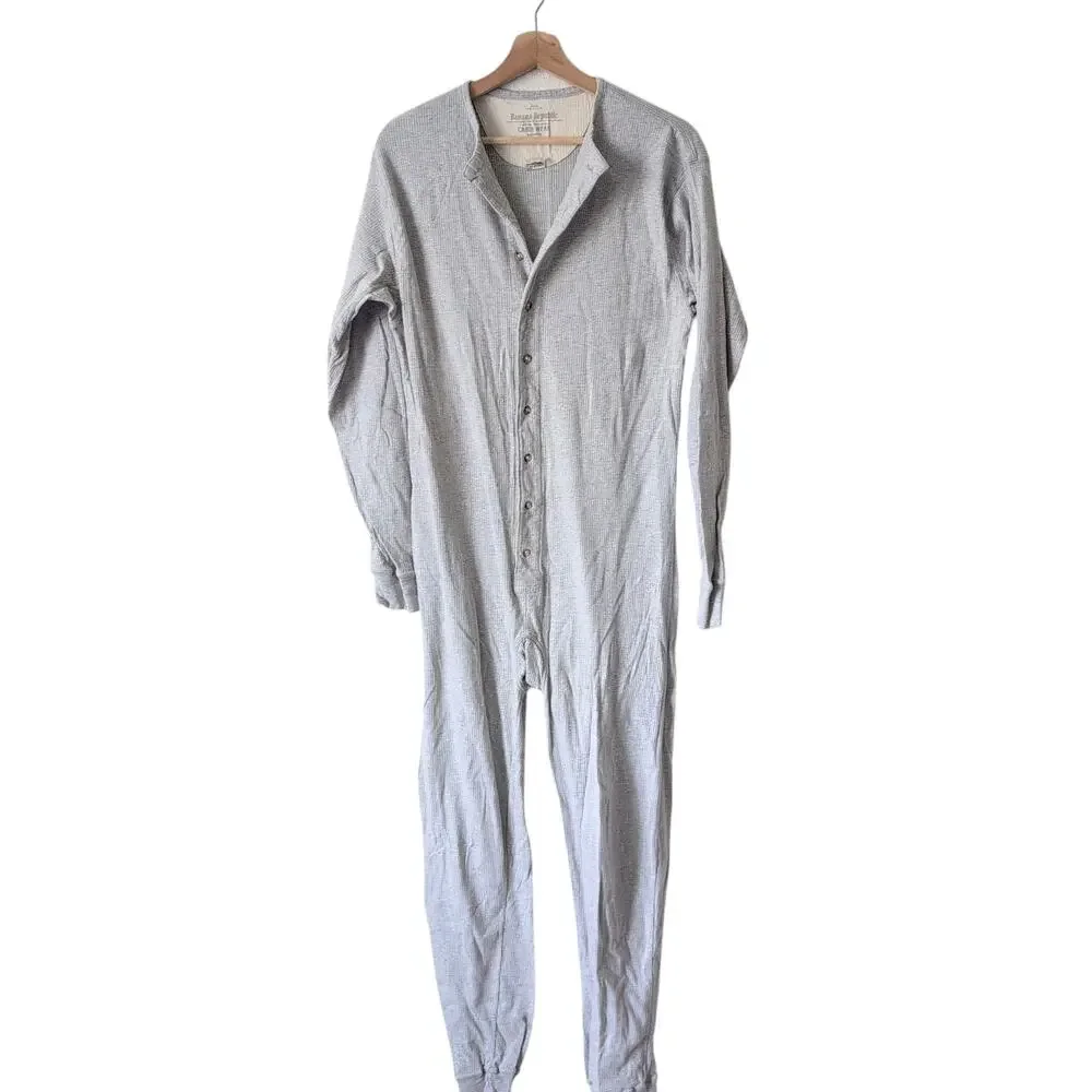 RARE Vtg Banana Republic‎ Cabin Wear 80s 90s Medium 100% Cotton One Piece Pajama